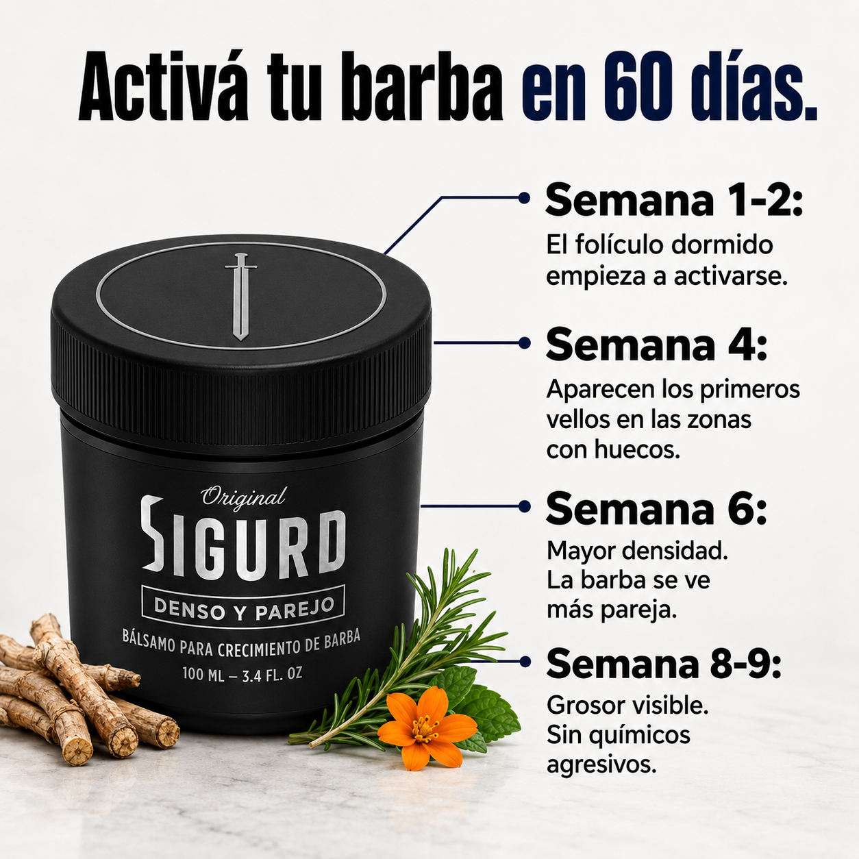 SIGURD® Bálsamo para Crecimiento de Barba